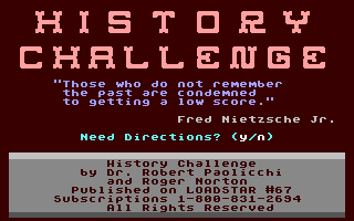 History Challenge — sstitle (WOR)