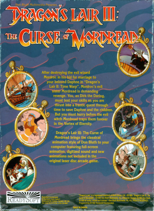 Dragon's Lair 3 - The Curse Of Mordread — box-2D-back (EU)