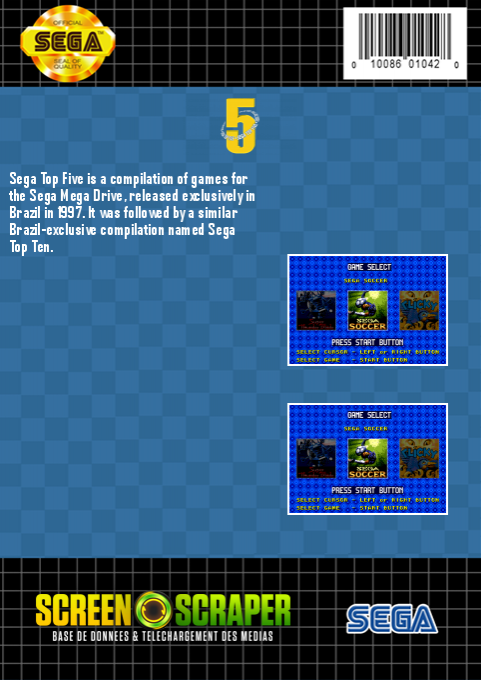 Sega Top 5 — box-2D-back (SS)
