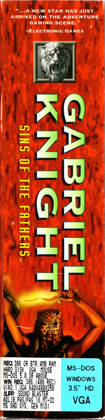 Gabriel Knight: Sins of the Fathers — box-2D-side (US)
