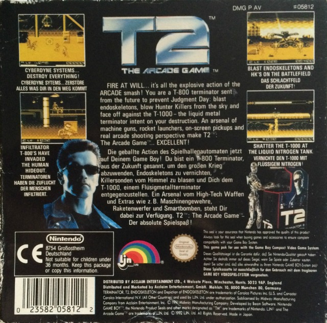 T2 - The Arcade Game — box-2D-back (EU)