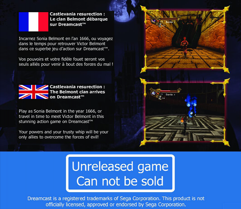 Castlevania - Resurrection — box-2D-back (EU)