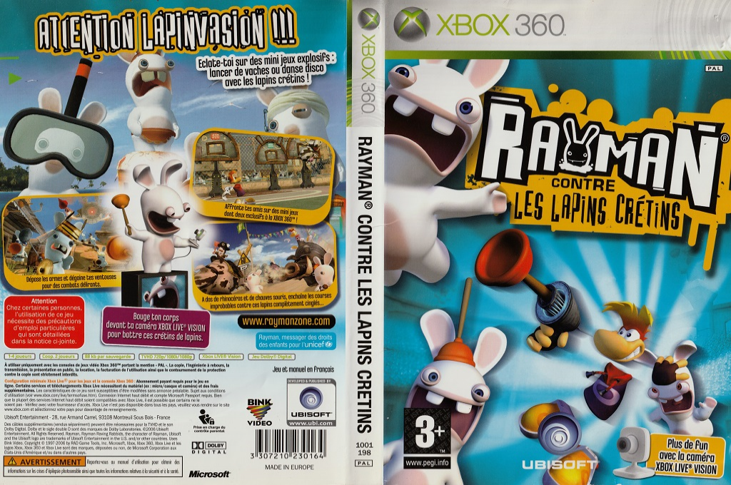 Rayman Raving Rabbids — box-texture (FR)