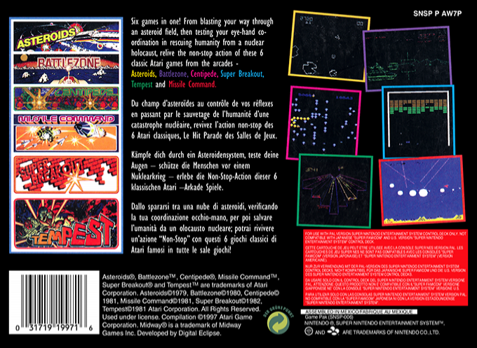 Arcade's Greatest Hits - The Atari Collection 1 — box-2D-back (EU)