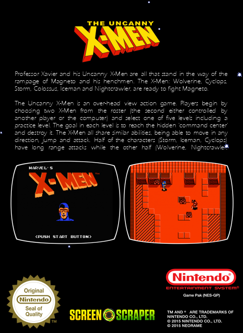 Uncanny X-Men, The — box-2D-back (SS)