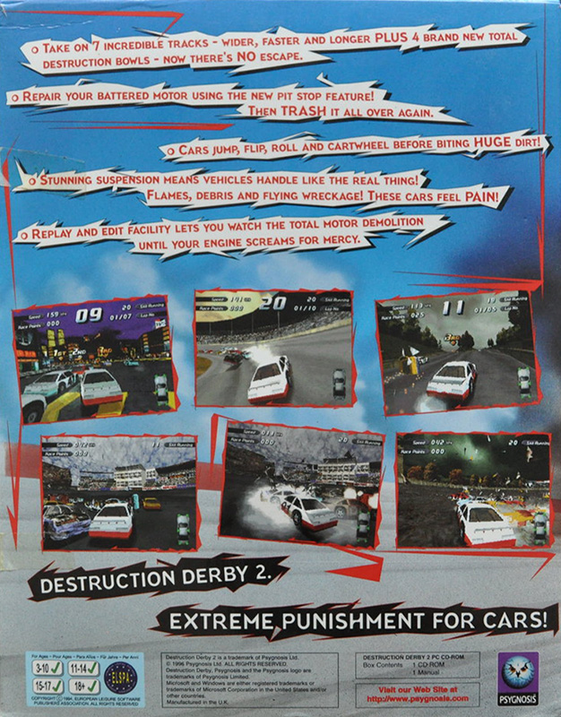 Destruction Derby 2 — box-2D-back (EU)