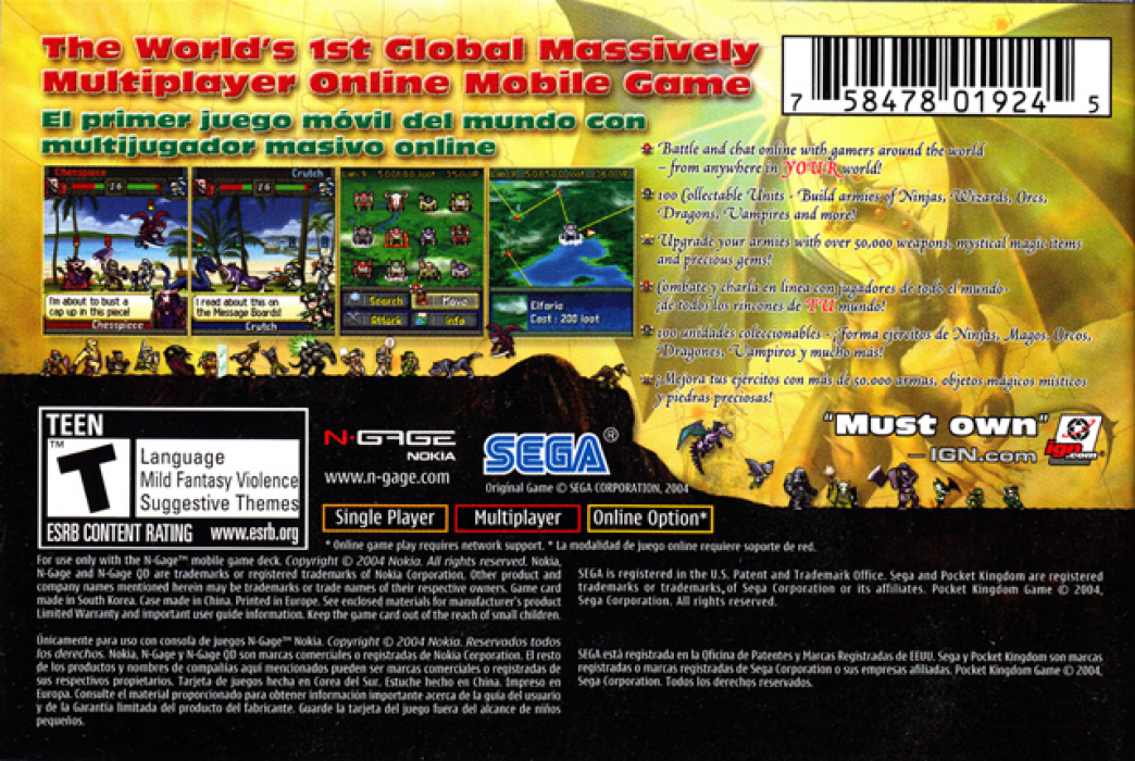 Pocket Kingdom - Own The World — box-2D-back (US)