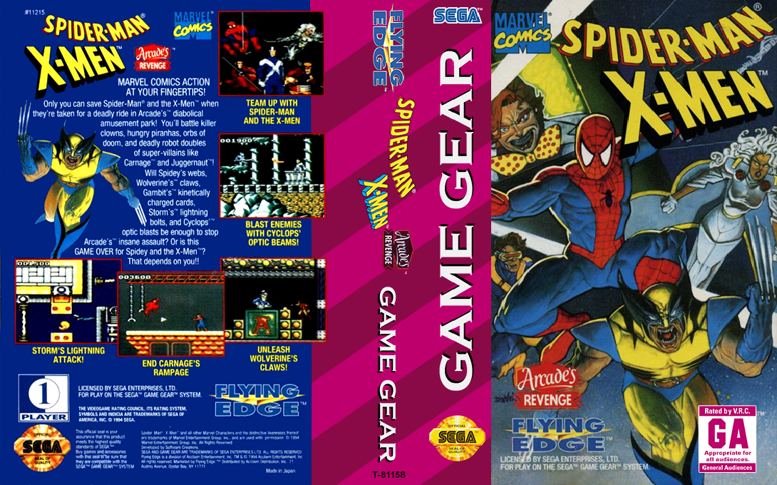 Spider-man And The X-men - Arcade's Revenge — box-texture (US)