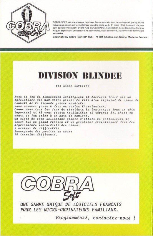 Division Blindée — box-2D-back (FR)