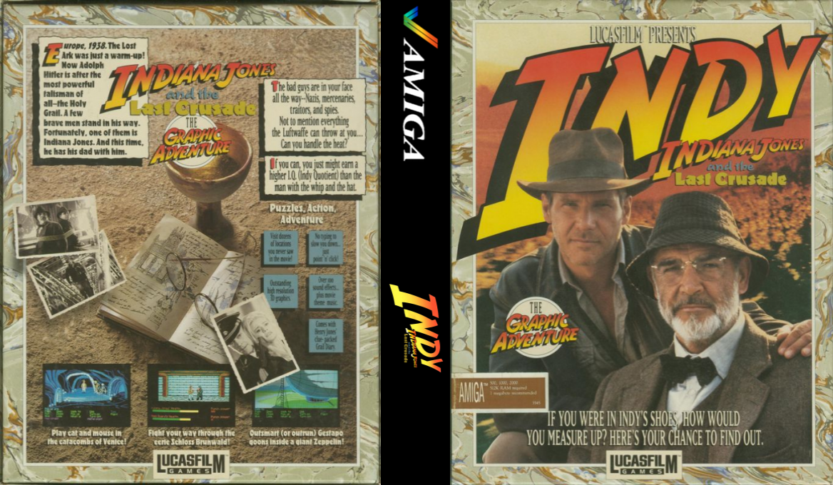 Indiana Jones and the Last Crusade - The Graphic Adventure — box-texture (US)