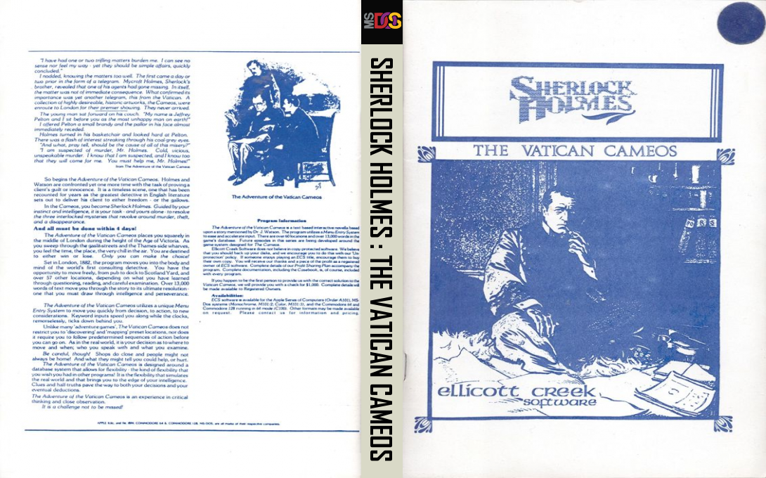 Sherlock Holmes - The Vatican Cameos — box-texture (US)