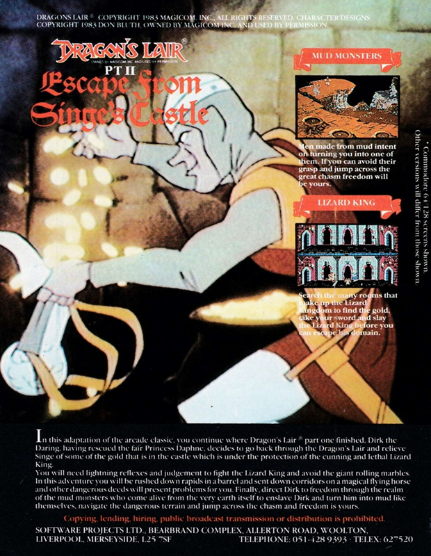 Dragon's Lair Part II - Escape from Singe's Castle — box-2D-back (EU)
