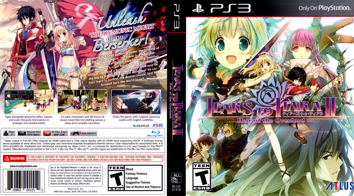 Tears to Tiara II - Haou no Matsuei — box-texture (US)