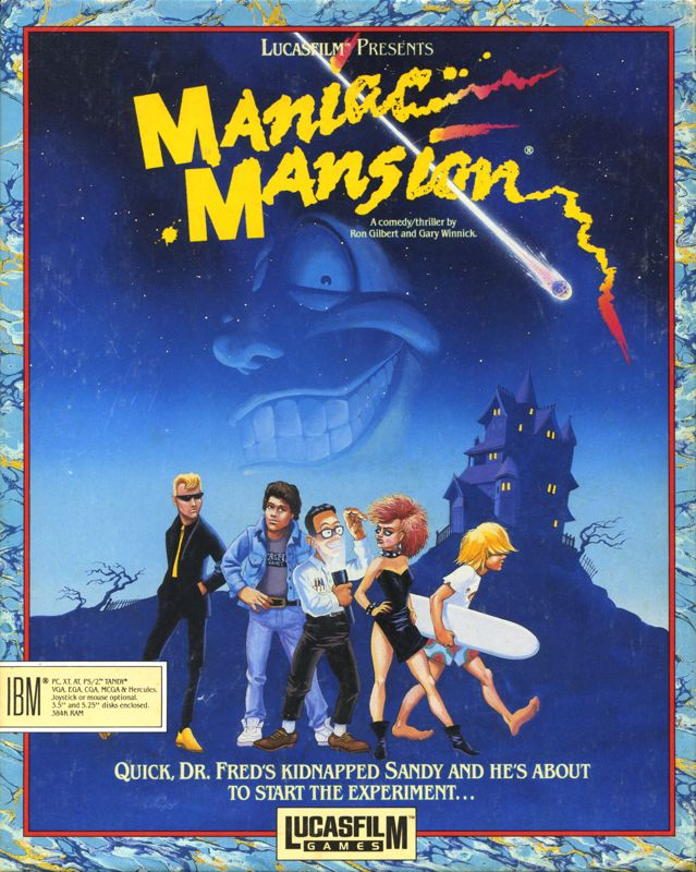 Maniac Mansion box art