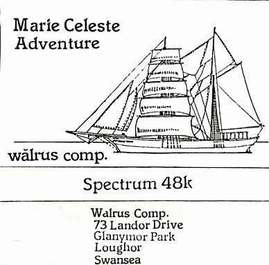 Marie Celeste Adventure box art