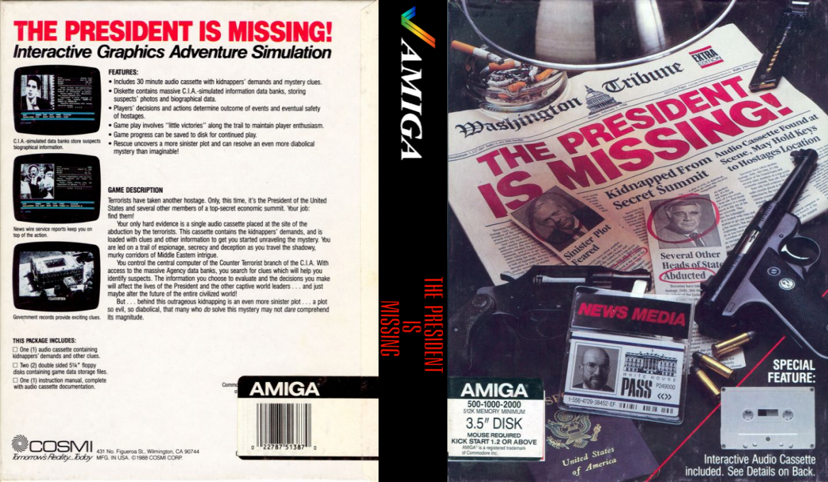 President is Missing, The — box-texture (US)