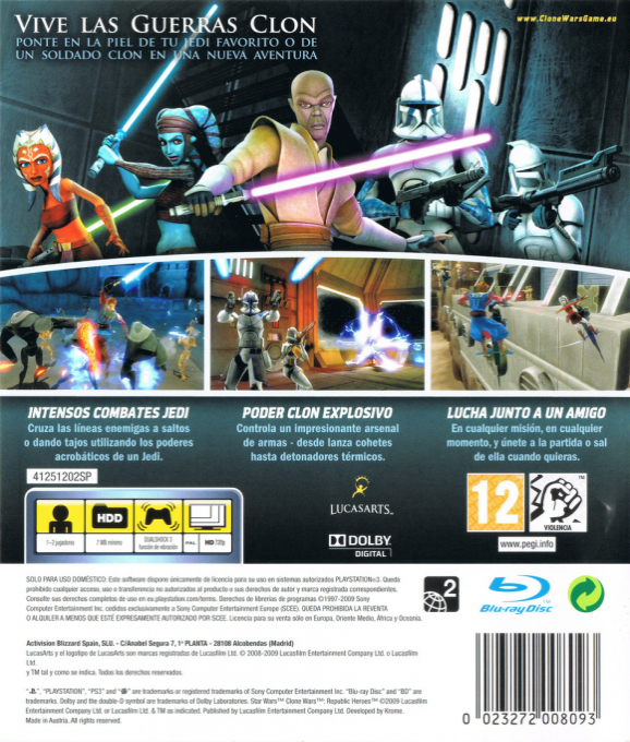Star Wars - The Clone Wars - Republic Heroes — box-2D-back (SP)