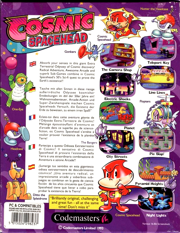 Cosmic Spacehead — box-2D-back (EU)