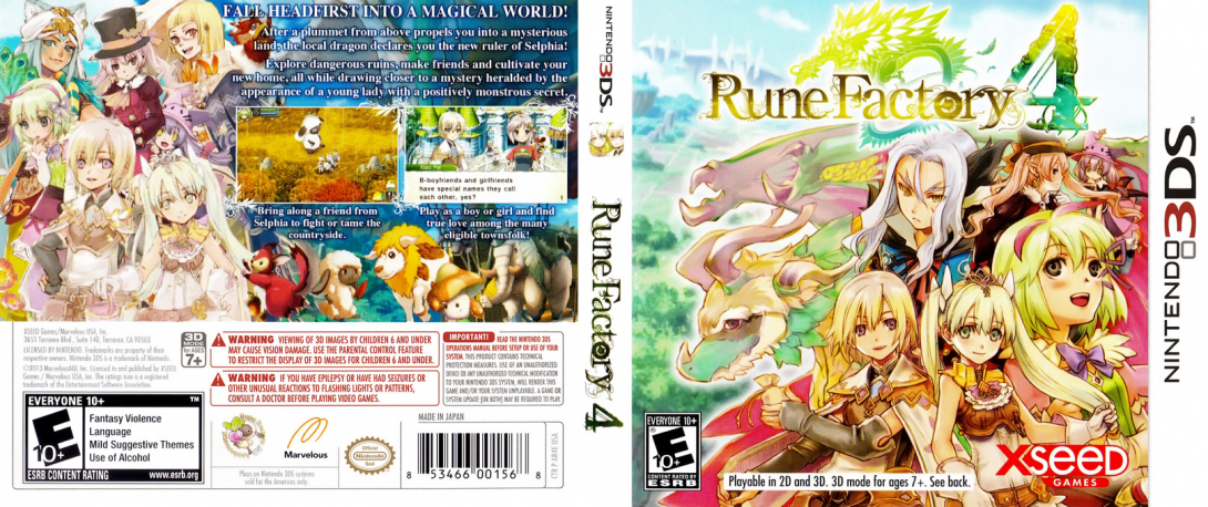 Rune Factory 4 — box-texture (US)