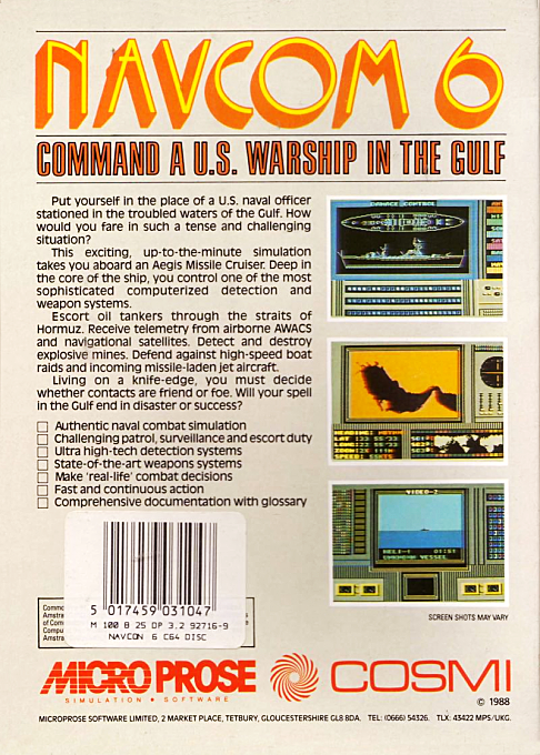 Navcom 6 - The Persian Gulf Defence — box-2D-back (EU)