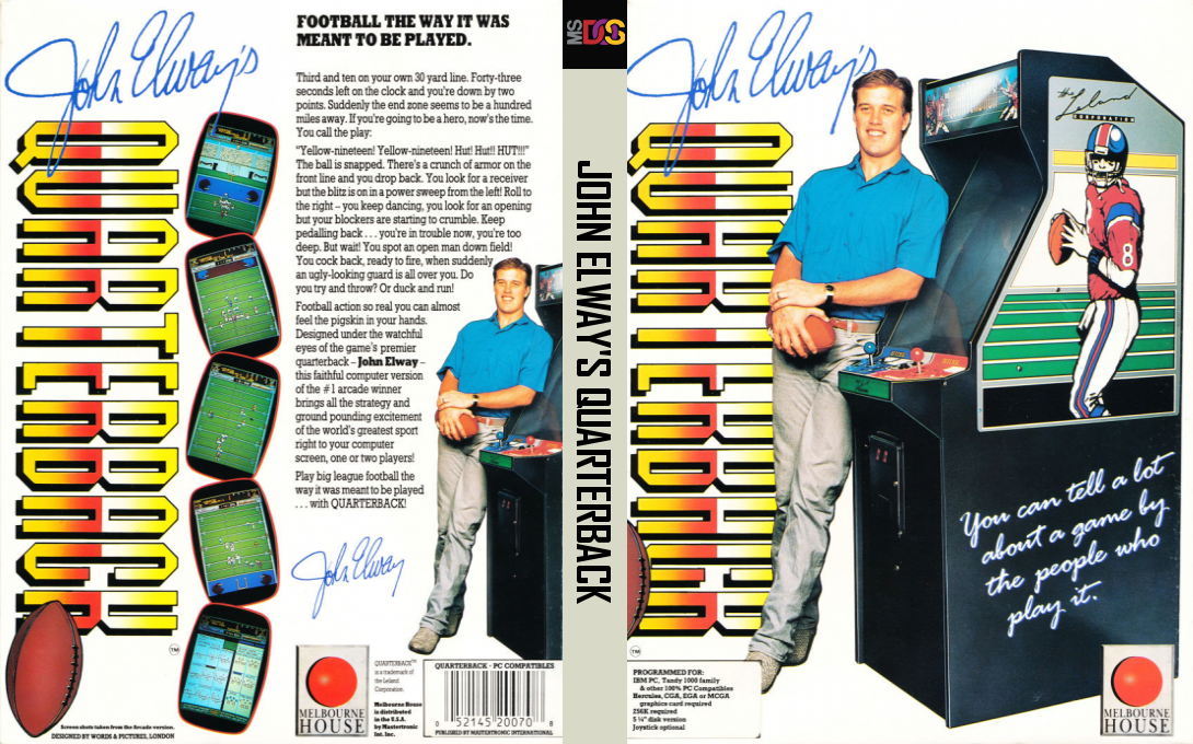 John Elway's Quarterback — box-texture (US)