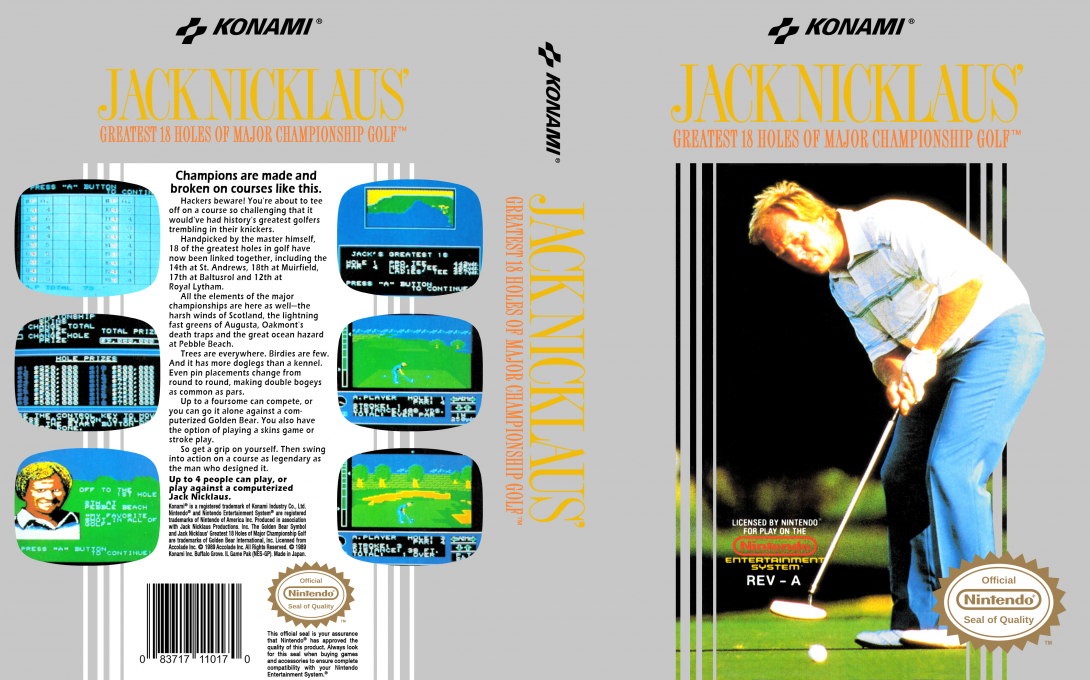 Jack Nicklaus' Greatest 18 Holes Of Major Championship Golf — box-texture (US)
