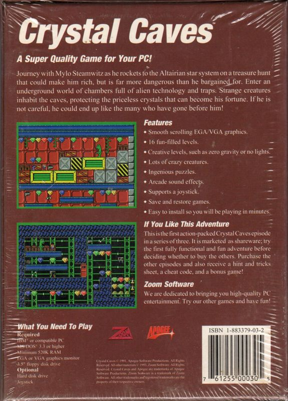 Crystal Caves — box-2D-back (EU)