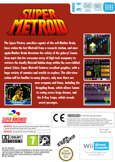 Super Metroid — box-2D-back (EU)