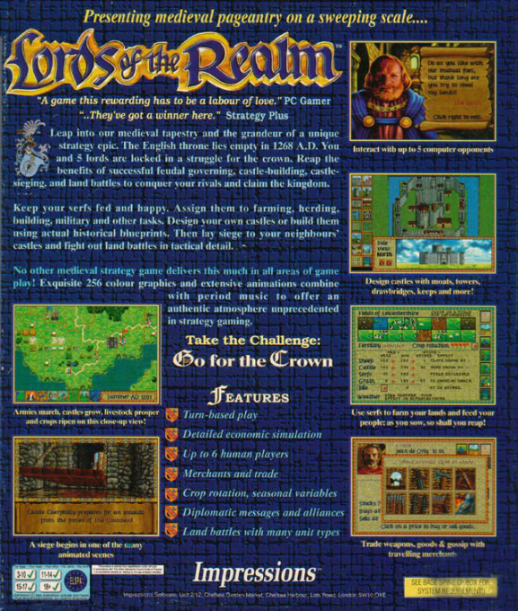 Lords of the Realm — box-2D-back (EU)