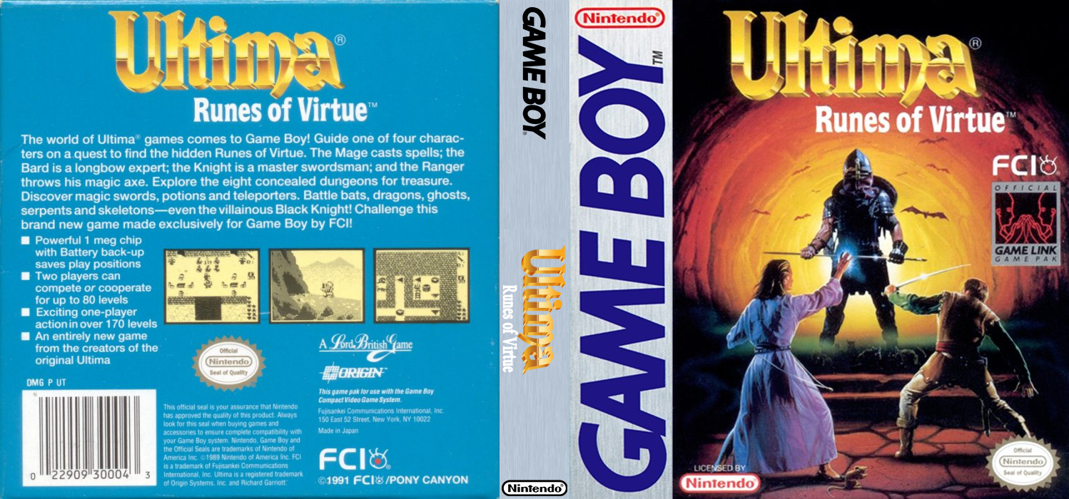Ultima - Runes Of Virtue — box-texture (US)