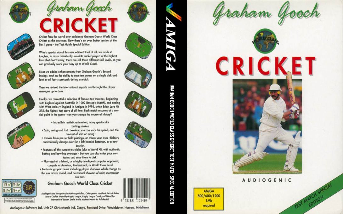 Graham Gooch World Class Cricket Test Match Special Edition — box-texture (WOR)