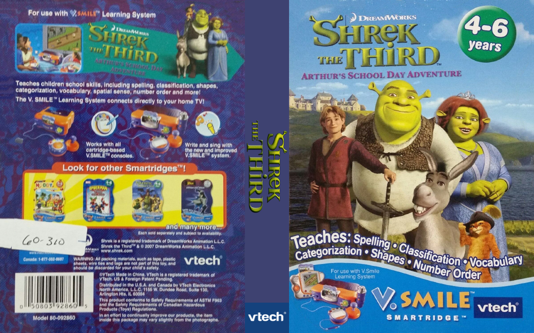 Shrek the Third - Arthur's School Day Adventure — box-texture (US)