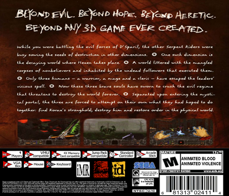 Hexen — box-2D-back (US)