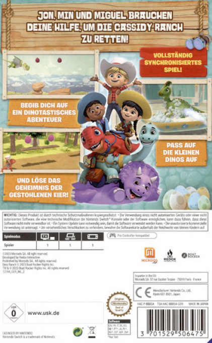 Dino Ranch - Ride to the Rescue — box-2D-back (DE)