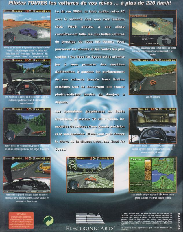 Road and Track Presents - The Need for Speed — box-2D-back (FR)
