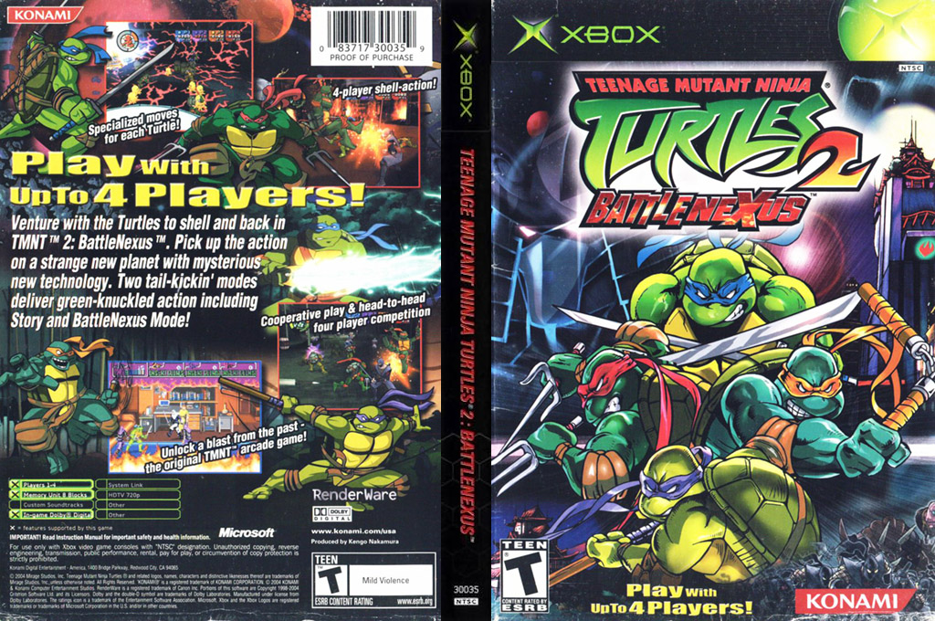 Teenage Mutant Ninja Turtles 2 - Battle Nexus — box-texture (US)