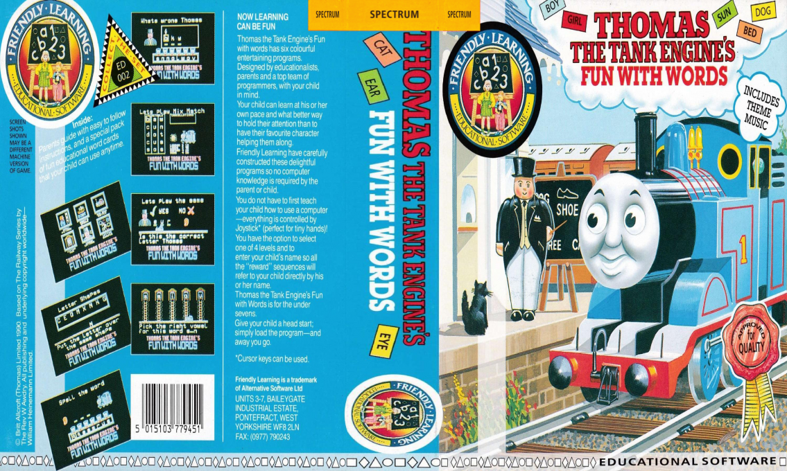 Thomas The Tank Engine's Fun With Words — box-texture (EU)