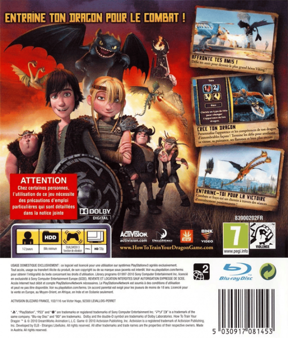 How To Train Your Dragon — box-2D-back (FR)