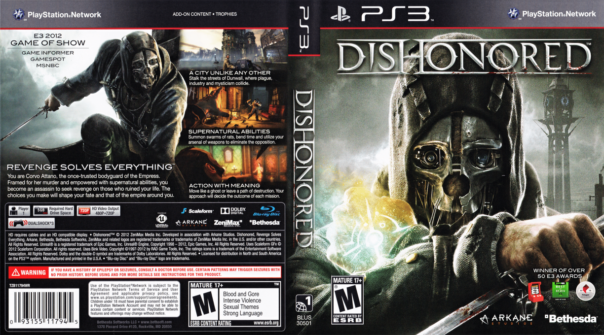 Dishonored - Game of the Year Edition — box-texture (US)