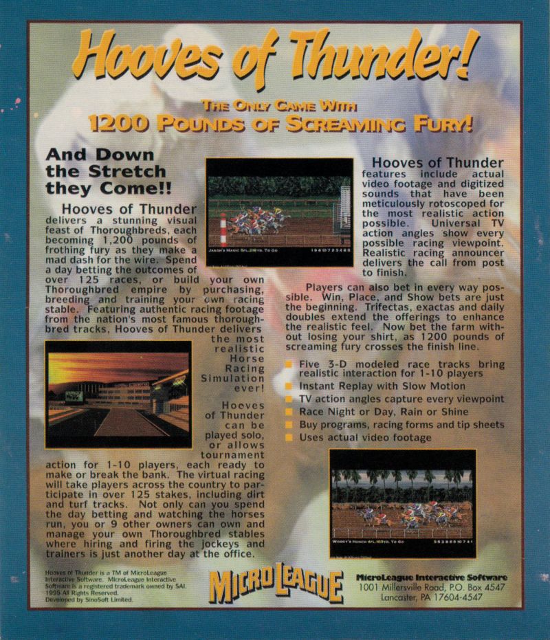 Hooves of Thunder! — box-2D-back (WOR)