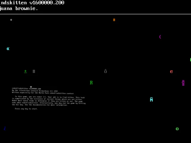 Robotfindskitten — mixrbv2 (WOR)
