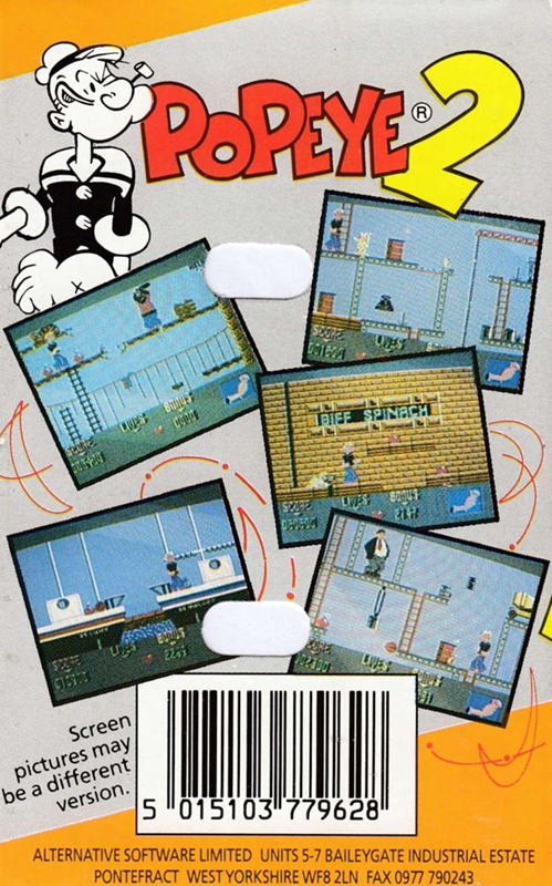 Popeye 2 — box-2D-back (EU)