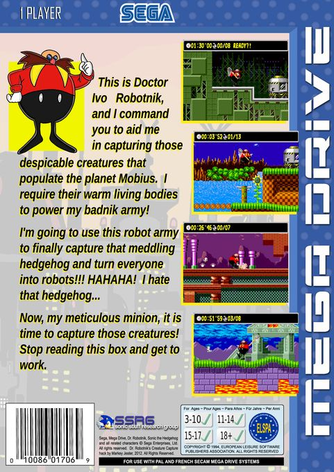 Dr. Robotnik's Creature Capture — box-2D-back (EU)