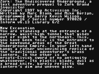 Zork : The Undiscovered Underground — ss (WOR)