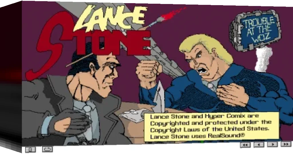 Hypercomix Issue # I : Lance Stone- Trouble At The Woz — box-3D (WOR)