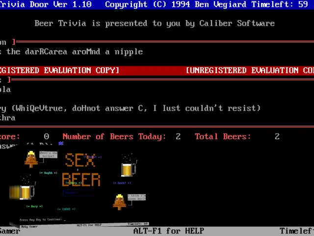 Beer Trivia — mixrbv2 (WOR)