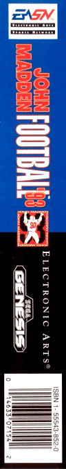 John Madden Football '93 — box-2D-side (US)