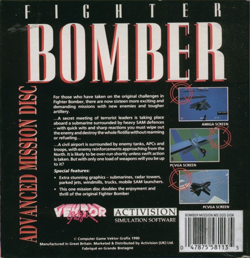 Fighter Bomber: Advanced Mission Disc — box-2D-back (UK)