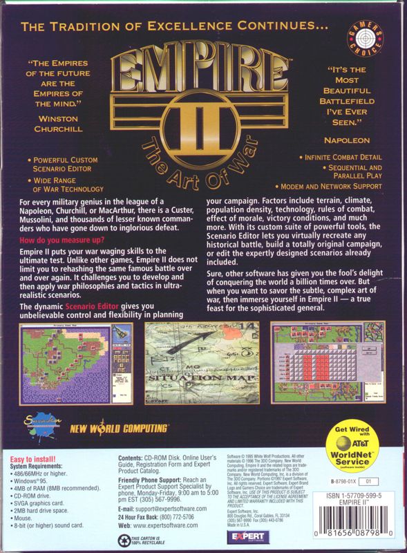 Empire II: The Art of War — box-2D-back (WOR)