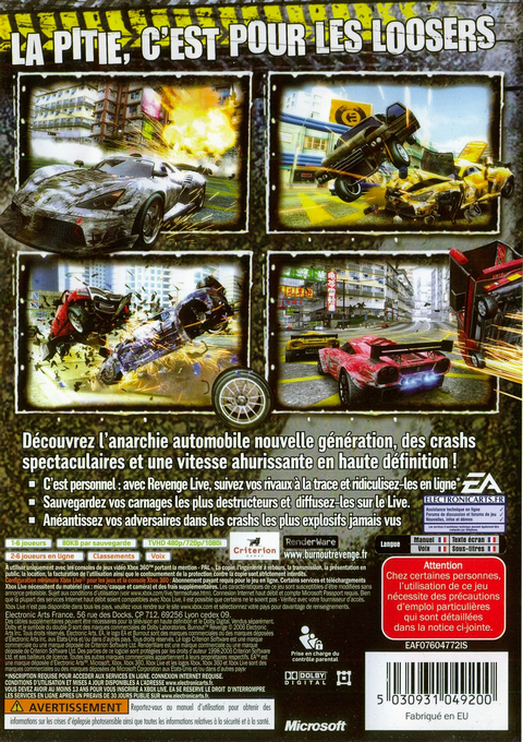 Burnout Revenge — box-2D-back (FR)